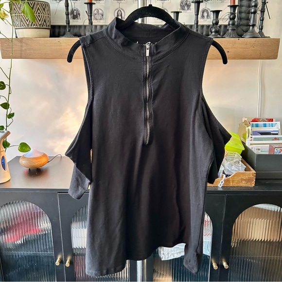 Torrid LoveSick Cold Shoulder Mock Neck Tee - Picture 9 of 14